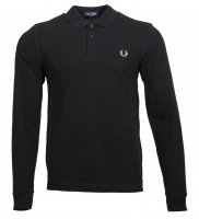 Fred Perry Langarm Polo - M6006 - Schwarz
