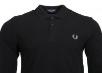 Fred Perry Langarm Polo - M6006 - Schwarz