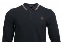 Fred Perry Langarm Polo - M3636 - Navy