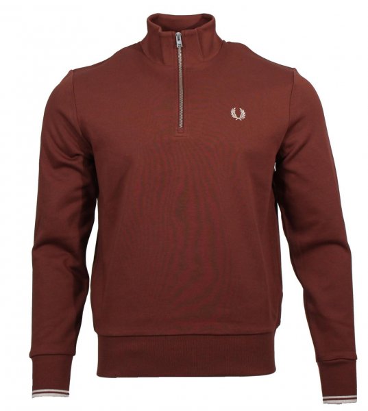 Fred Perry Half-Zip Pullover - M3574 - Kastanie