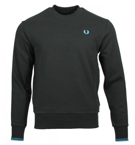 Fred Perry Rundhals Sweater - M7535 - Night Green