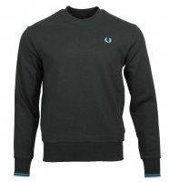 Fred Perry Rundhals Sweater - M7535 - Night Green