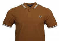 Fred Perry Polo - M3600 - Caramel/Blau/Weiß