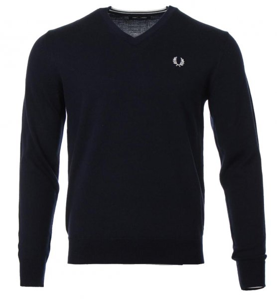 Fred Perry V-Neck Pullover - Navy - K7600