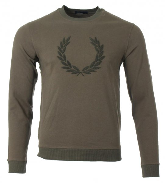Fred Perry Rundhals Pullover - Gr&uuml;n - M5583