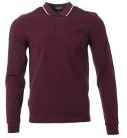 Fred Perry Langarm Polo - M3636 - Weinrot M
