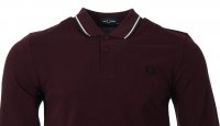 Fred Perry Langarm Polo - M3636 - Weinrot L