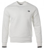 Fred Perry Rundhals Pullover - M7535 - Wei&szlig;