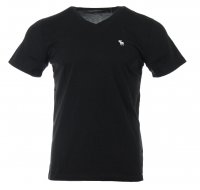 Abercrombie &amp; Fitch V-neck T-Shirt - Schwarz