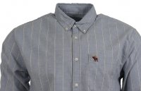 Abercrombie & Fitch Hemd - Blau mit Streifen