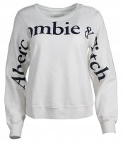 Abercrombie &amp; Fitch Damen Sweatshirt mit Print - Wei&szlig;