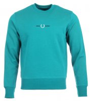 Fred Perry Rundhals Pullover - M1635 - Türkis