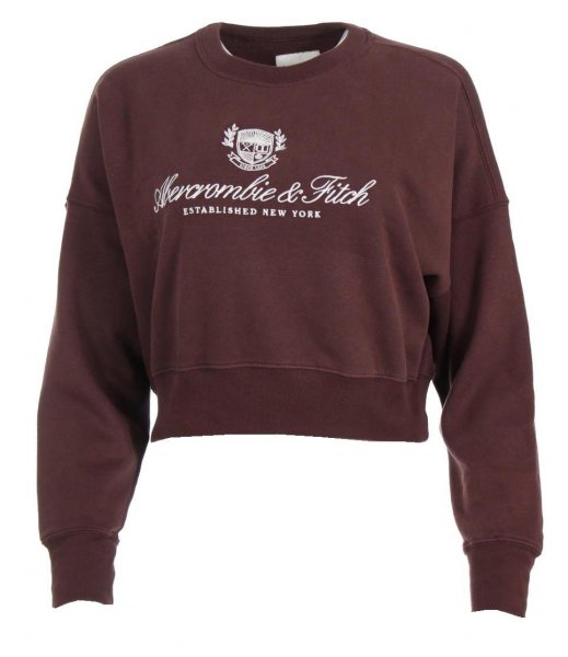 Abercrombie & Fitch Crop Pullover - Weinrot