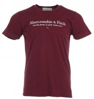 Abercrombie & Fitch Rundhals T-Shirt - Bordeaux