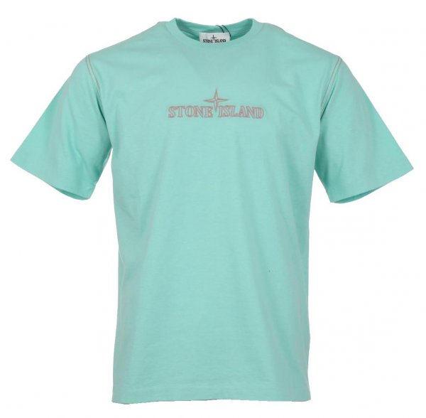 Stone Island Rundhals T-Shirt - Hellgrün