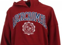 Abercrombie & Fitch Crop Kapuzenpullover - Rot