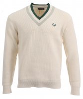 Fred Perry V-Neck Pullover - K3532 - Creme