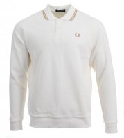 Fred Perry Langarm Polo - M3648 - Weiß/Gold