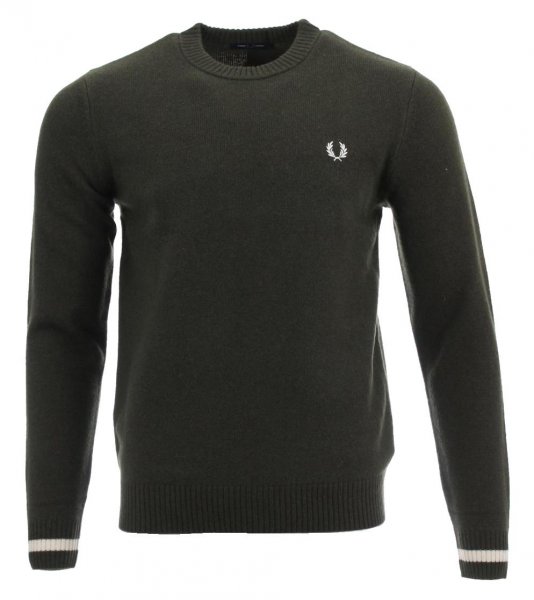 Fred Perry Woll-Pullover - K9535 - Grün