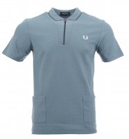 Fred Perry Half Zip Polo - M3599 - Ash Blue