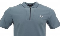 Fred Perry Half Zip Polo - M3599 - Ash Blue M